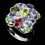 Natural Tanzanite & Mix Gem Ring