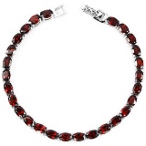 NATURAL DARK ORANGE RED GARNET Bracelet