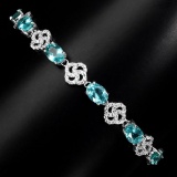 Natural Top Neon Blue Apatite Bracelet