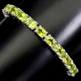 Natural Top Rich Green Peridot 83 Cts  Bracelet