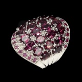 Natural Pink Raspberry Rhodolite Garnet Ruby Ring