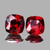 Natural AAA Fire Red Rhodolite Garnet Pair 6.50 MM - FL