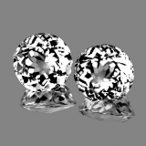 Natural White Topaz Pair 9.00 MM {Flawless-VVS1}