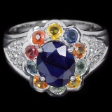 Natural Multi Color Sapphire Ring