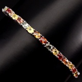 Natural Fancy Colors Sapphire 41.89 Ct Bracelet