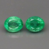 Natural Columbian Emerald Pair 6x5 MM - Untreated