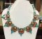 Tibet Hand Made Natural Turquoise & Coral Necklace