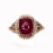 Genuine Oval Red Ruby 10x8 MM Ring