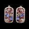 Natural Top Rich Pink Tourmaline & Tanzanite Earrings