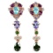 NATURAL CHROME DIOPSIDE TANZANITE APATITE Earring