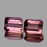 Natural AAA Sweet Pink Tourmaline Pair {Flawless-VVS1}