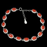 Natural Italian Red Coral Bracelet