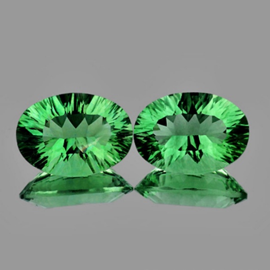 Natural Paraiba Green Fluorite Natural Pair 14x10 MM
