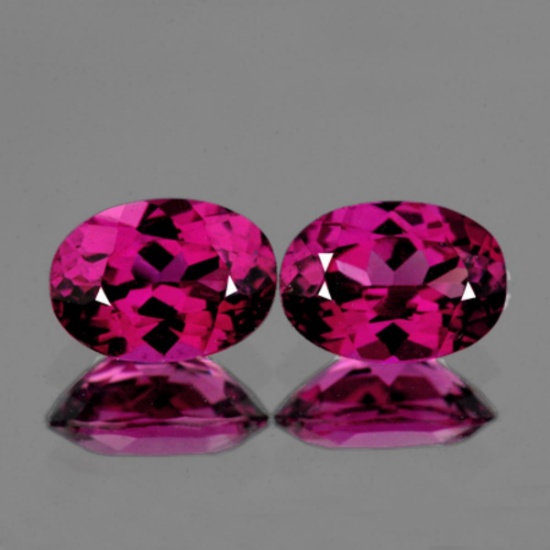 Natural Umba Raspberry Pink Rhodolite Garnet Pair - FL