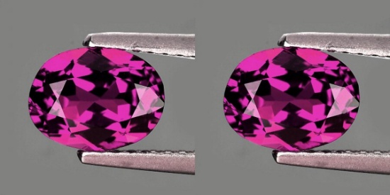 Natural Pinkish Purple Rhodolite Garnet Pair 7x5 MM