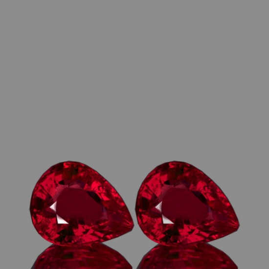 Natural Red Mozambique Ruby Pair