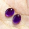 Natural Oval Cabochon Intense Purple Amethyst Pair
