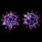 Natural Amethyst &  Rhodolite Garnet Earrings