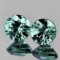 Natural Bluish Green Sapphire Pair (Flawless)Unheated