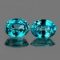 Natural Seaform Cambodian Blue Zircon Pair 9x7 MM