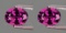 Natural Pinkish Purple Rhodolite Garnet Pair 7x5 MM