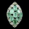 Natural Oval Emerald & Chrome Diopside Ring