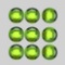 Natural Cabochon Green Peridot 9 Pcs{Flawless-VVS1}