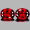 Natural Red Mozambique Garnet Pair {Flawless-VVS1}