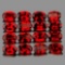 Natural AAA Fire Red Mozambique 16 Pcs - Flawless