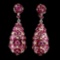 Natural Stunning Red Ruby Earrings