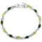 NATURAL GREEN CHROME DIOPSIDE PERIDOT BRACELET