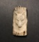 Hand Carved Antler Wolf Pendant
