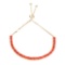 Natural Oval Orange Italian Coral Bracelet