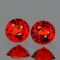 Natural Red Orange Sapphire Pair {Flawless-VVS1}