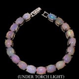 Natural Unheated Oval Ethopian Opal Bracelet