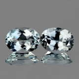 Natural Light Sky Blue Aquamarine Pair {Flawless-VVS1}