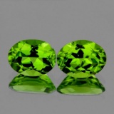 Natural Green Peridot Pair {Flawless-VVS1}