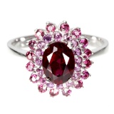 Natural  Rhodolite Garnet Ring