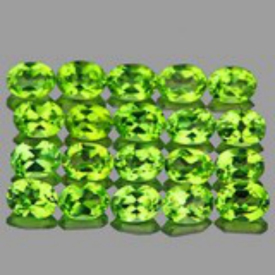 Natural Green Peridot 20  Pcs {Flawless-VVS1}