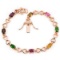 Natural MULTI COLOR TOURMALINE CHROME DIOPSIDE Bracelet