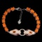 Natural Ethopian Oval Orange Fire Opal Cobra  bracelet