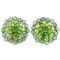 Natural Emerald Peridot & CH-Diopside Earrings