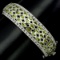 Natural Unheated Oval Green Peridot Bangle