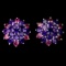 Natural Amethyst &  Rhodolite Garnet Earrings