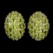 Natural Unheated Oval Peridot 60 Carats Earrings