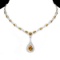 Natural Unheated  Pear Citrine Necklace
