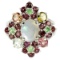 NATURAL OPAL TSAVORITE GARNET & TOURMALINE Ring