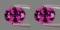 Natural Pinkish Purple Rhodolite Garnet Pair 7x5 MM