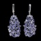 Natural Unheated Oval Tanzanite Earrings