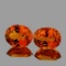 NATURAL CINNAMON ORANGE HESSONITE GARNET PAIR